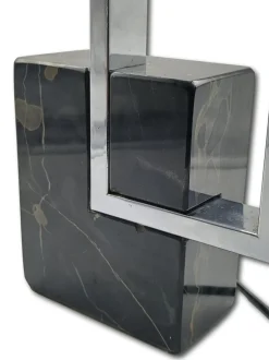 Best Pamono Geometric Metal and Marble Table Lamp from Benci Firenze, 1970s