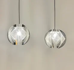 Discount Pamono Geometric Pendant Lamps by Paul Secon for Sompex, 1970s, Set of 2