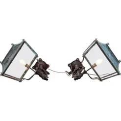Outlet Pamono Georgian Verdigris Lanterns, 1800, Set of 2