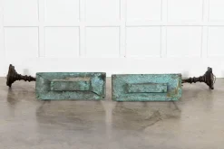 Outlet Pamono Georgian Verdigris Lanterns, 1800, Set of 2