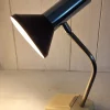 Hot Pamono German Adjustable Desk Lamp with Cream-Colored Plastic Base, Chrome-Plated Metal Frame and Black Reflector Shade from Hoffmeister Leuchten, 1970s