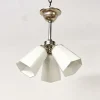 Online Pamono German Art Deco Functionalist Ceiling Lamp in Opaline Glass, 1950s