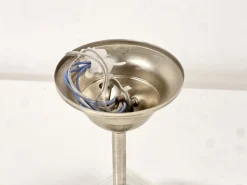 Online Pamono German Art Deco Functionalist Ceiling Lamp in Opaline Glass, 1950s