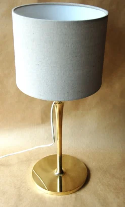 Discount Pamono German Art Deco Table Lamp in Polished Cast Brass by Bruno Paul, 1930s