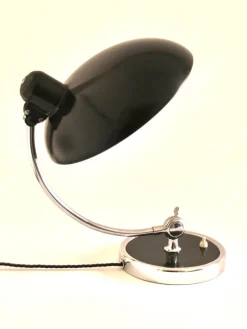 New Pamono German Bauhaus Black Metal Model 6631 Desk Lamp by Christian Dell for Kaiser Idell, 1930s