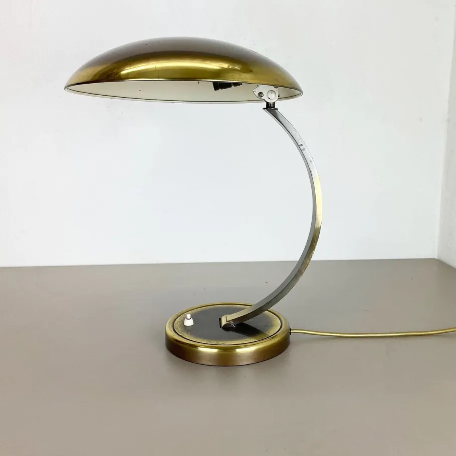 Best Pamono German Bauhaus Brass 6751 Desk Light from Kaiser Leuchten, Germany, 1950s