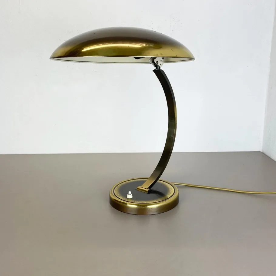 Best Pamono German Bauhaus Brass 6751 Desk Light from Kaiser Leuchten, Germany, 1950s