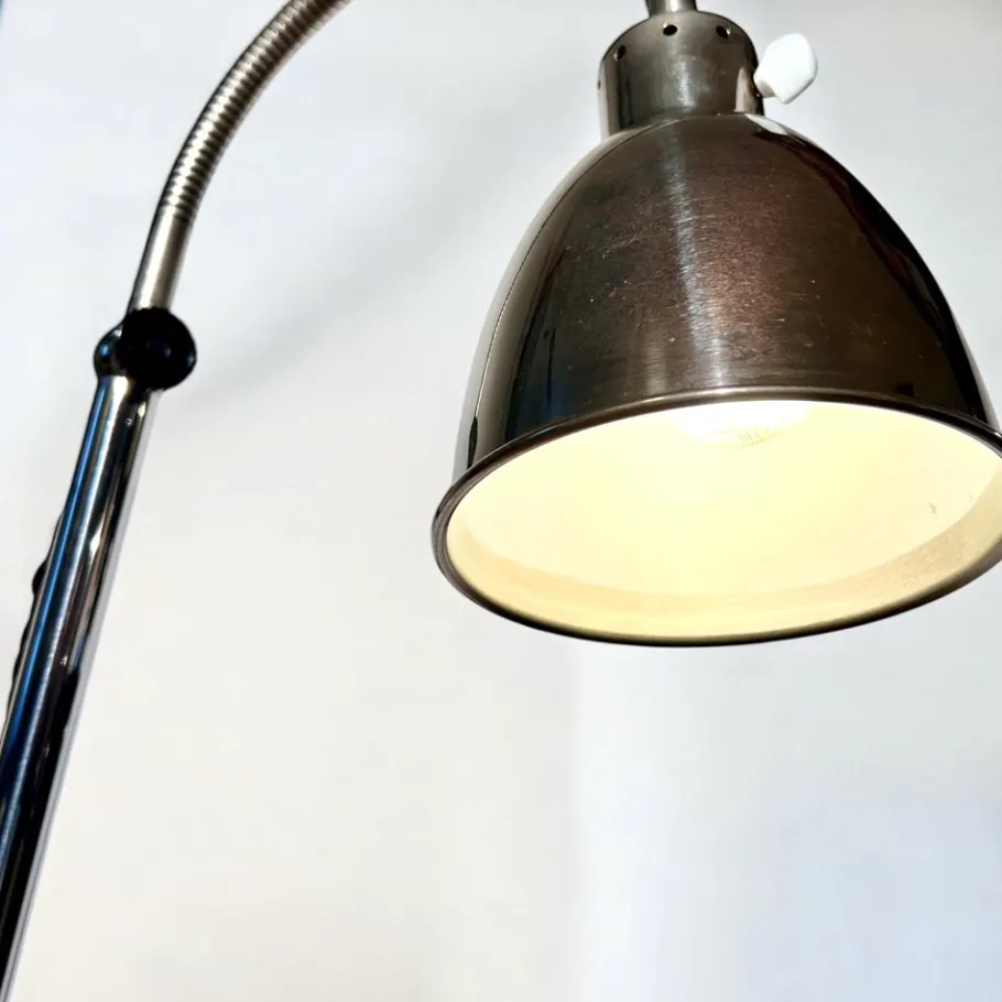 Clearance Pamono German Bauhaus Modern Floor Lamp by Christian Dell for Bünte & Remmler (BuR), 1930s, Flexible Reading Lamp