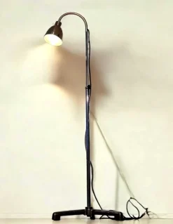 Clearance Pamono German Bauhaus Modern Floor Lamp by Christian Dell for Bünte & Remmler (BuR), 1930s, Flexible Reading Lamp