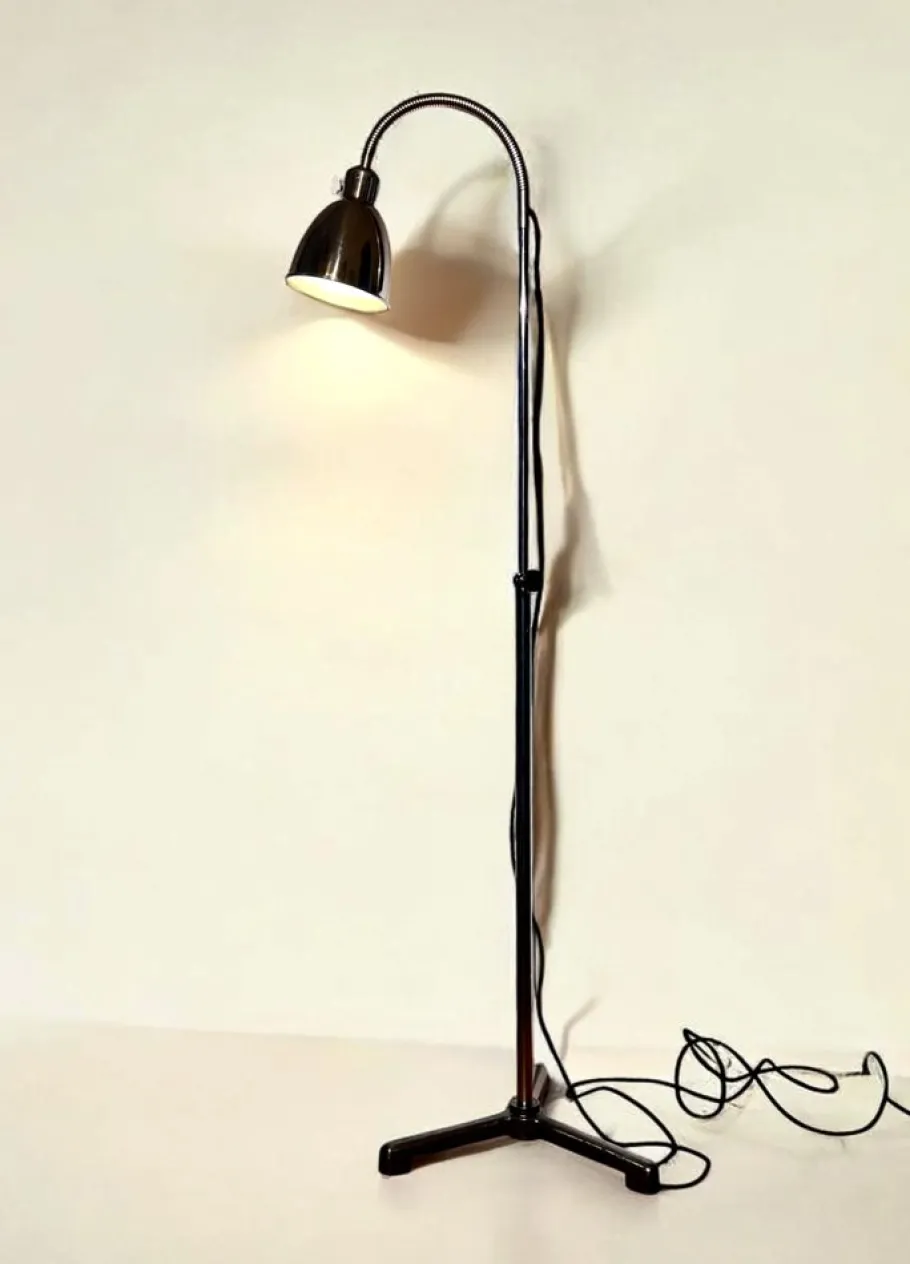 Clearance Pamono German Bauhaus Modern Floor Lamp by Christian Dell for Bünte & Remmler (BuR), 1930s, Flexible Reading Lamp