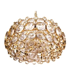 Hot Pamono German Bubble Chandelier in Crystal & Gilt Brass by Gaetano Sciolari for Palwa, 1960s