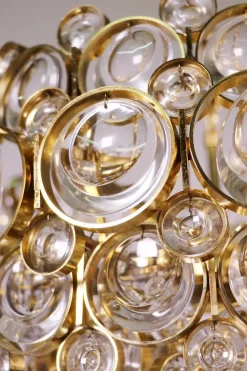 Hot Pamono German Bubble Chandelier in Crystal & Gilt Brass by Gaetano Sciolari for Palwa, 1960s