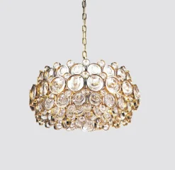 Hot Pamono German Bubble Chandelier in Crystal & Gilt Brass by Gaetano Sciolari for Palwa, 1960s