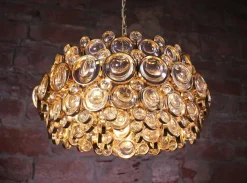 Hot Pamono German Bubble Chandelier in Crystal & Gilt Brass by Gaetano Sciolari for Palwa, 1960s