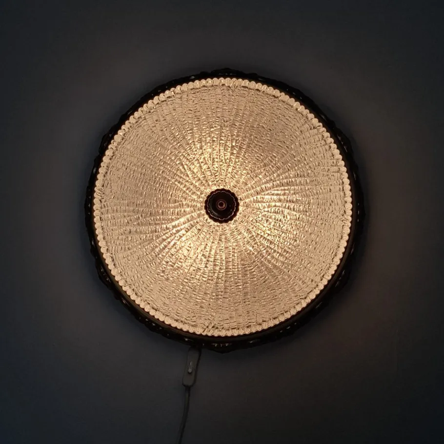 Discount Pamono German Ceiling Light in Crystal and Brass from Kaiser-Leuchten, 1960s