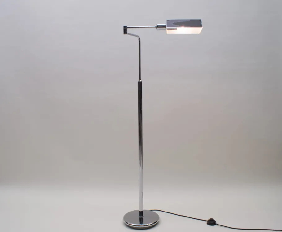 Best Pamono German Chrome Swivel Floor Lamp, 1970s