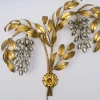 Online Pamono German Gilt Metal Palm Tree Sconce from Hans Kögl, 1970s