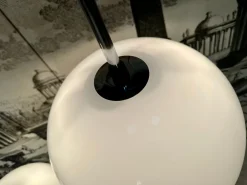 Clearance Pamono German Height Adjustable Mushroom Floor Lamps with Chromed Tulip Bases, 1960s, Set of 2