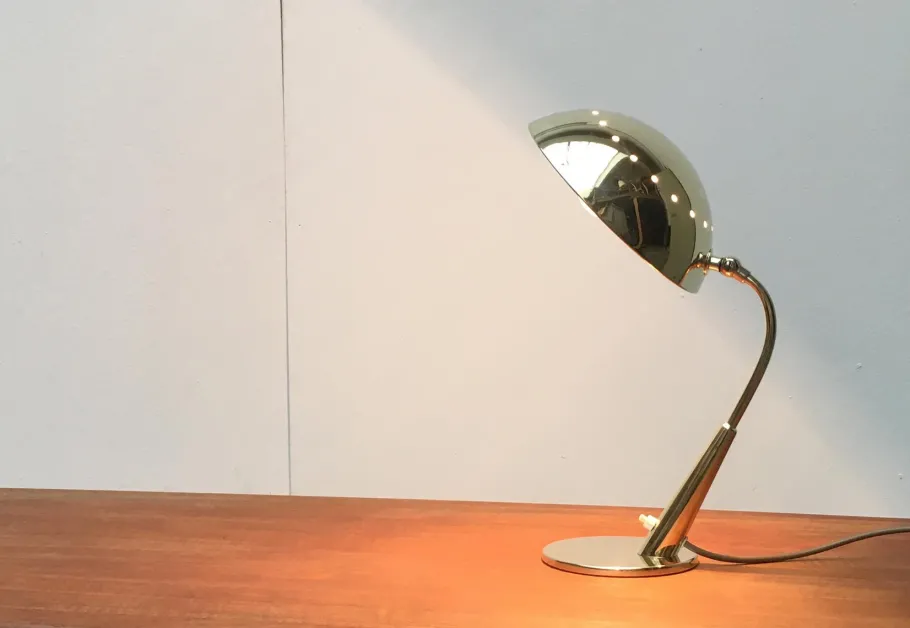 Discount Pamono German Mid-Century Brass Table Lamp from Cosack