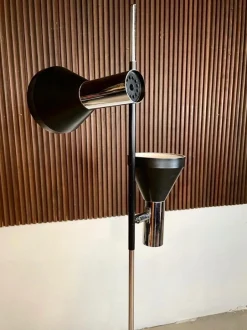 New Pamono German Minimalist Chromed Floor Lamp with Adjustable Spotlights from Hustadt Leuchten, 1960s
