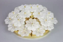 Hot Pamono German Murano Glass Flower Wall Light by Ernst Palme, 1970s