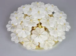 Hot Pamono German Murano Glass Flower Wall Light by Ernst Palme, 1970s