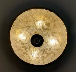 Online Pamono German Murano Ice Glass Flush Mount, 1960s