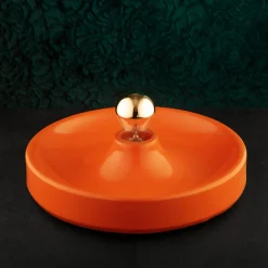 Hot Pamono German Orange Waterdrop Wall or Ceiling Lamp from Holländer, 1960s