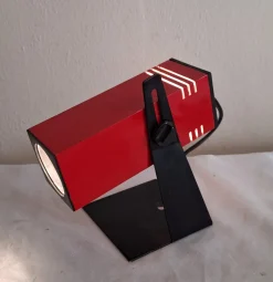 New Pamono German Red and Black Metal Wall and Table Lamp from Brilliant-Leuchten, 1970s