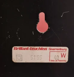 New Pamono German Red and Black Metal Wall and Table Lamp from Brilliant-Leuchten, 1970s