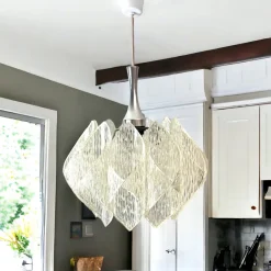 Discount Pamono German Transparent Acrylic Glass Hanging Lamp by Me Marbach Leuchten, 1960s