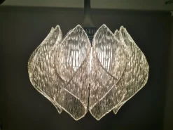 Discount Pamono German Transparent Acrylic Glass Hanging Lamp by Me Marbach Leuchten, 1960s