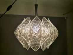 Discount Pamono German Transparent Acrylic Glass Hanging Lamp by Me Marbach Leuchten, 1960s