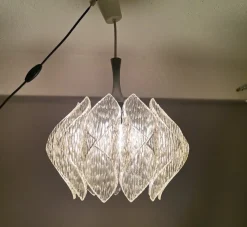 Discount Pamono German Transparent Acrylic Glass Hanging Lamp by Me Marbach Leuchten, 1960s