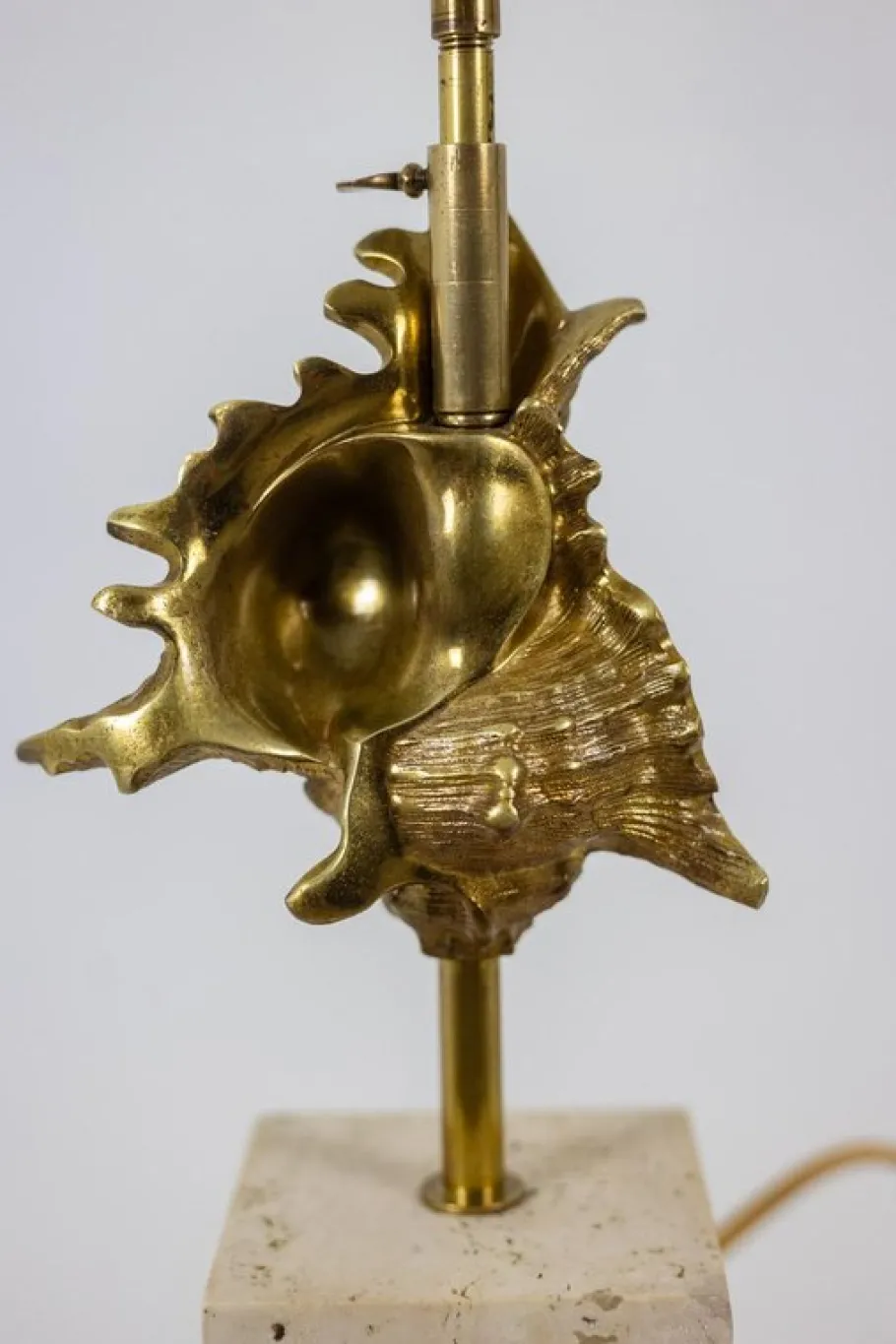 Best Pamono Gilded Bronze Shell Lamp from Maison Charles, France, 1970s