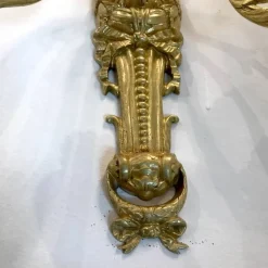 New Pamono Gilded Bronze Wall Lights, Set of 2