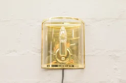New Pamono Gilded Wall Lights, 1960s, Set of 2