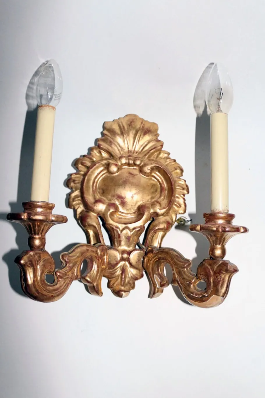 Online Pamono Gilded Wooden Sconce, 1900s
