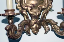 Online Pamono Gilded Wooden Sconce, 1900s