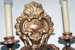 Online Pamono Gilded Wooden Sconce, 1900s