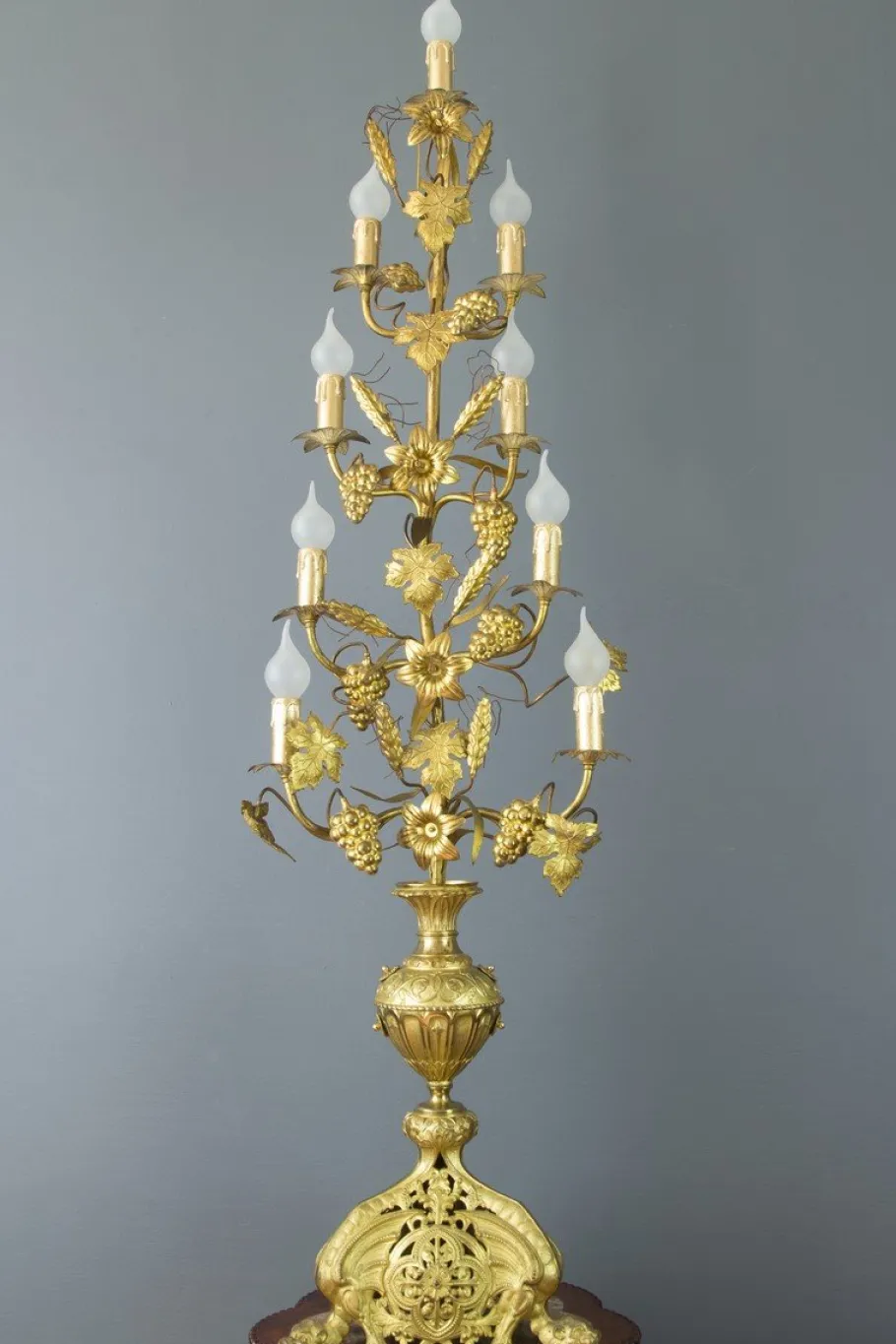 Sale Pamono Gilt Brass and Bronze Electrified French Candelabra