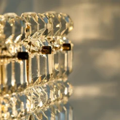 Clearance Pamono Gilt Brass, Metal & Crystal Glass Sconces Wall Lights from Kinkeldey, 1960s, Set of 2