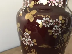 New Pamono Gilt Bronze & Earthenware Living Room Table Lamps, 19th Century, Set of 2