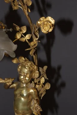 Outlet Pamono Gilt Bronze Angel Lamp, 1900s