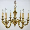 Online Pamono Gilt Bronze Chandelier, France, 1960s