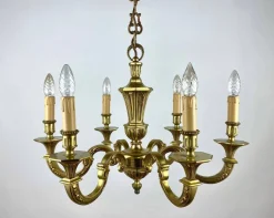 Online Pamono Gilt Bronze Chandelier, France, 1960s
