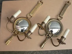 Sale Pamono Gilt Bronze Wall Sconces by Henry Petitot for Atelier Petitot, 1950s, Set of 2