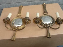 Sale Pamono Gilt Bronze Wall Sconces by Henry Petitot for Atelier Petitot, 1950s, Set of 2