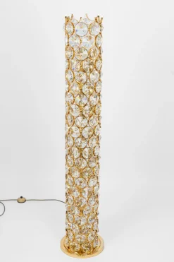 New Pamono Gilt Jewel Floor Lamp in the style of Sciolari attributed to Palwa, Germany, 1960s