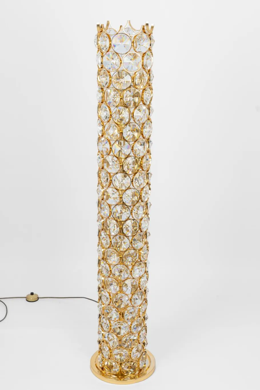 New Pamono Gilt Jewel Floor Lamp in the style of Sciolari attributed to Palwa, Germany, 1960s